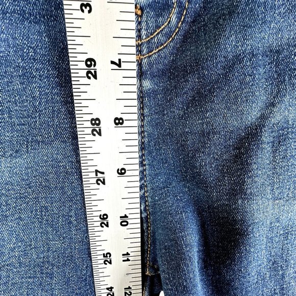 Topshop Womens Jeans 34x30 Acid Wash Dip Moto Jamie High Waist Ankle Grazer NEW - Picture 12 of 14